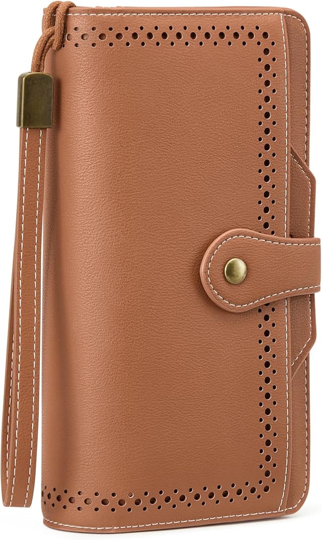 Detalle de S-ZONE Cartera Grande piel vegana con RFID 20 cm