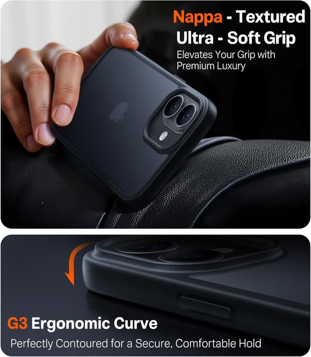 Detalle 2 de TORRAS for iPhone 17 Case 12FT Military Grade Shockproof (Matte Black)