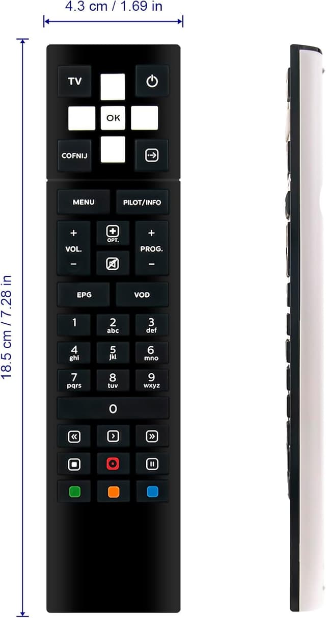 Detalle de VINABTY replacement remote for Pilot Cyfra Plus / Canal+ / NC+ Sagemcom Premium Box 4K (DSIW74) – includes user manual