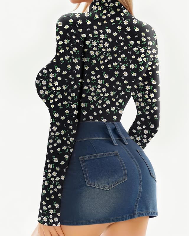 Detalle 1 de MANGOPOP Mock Turtle Neck Bodysuit