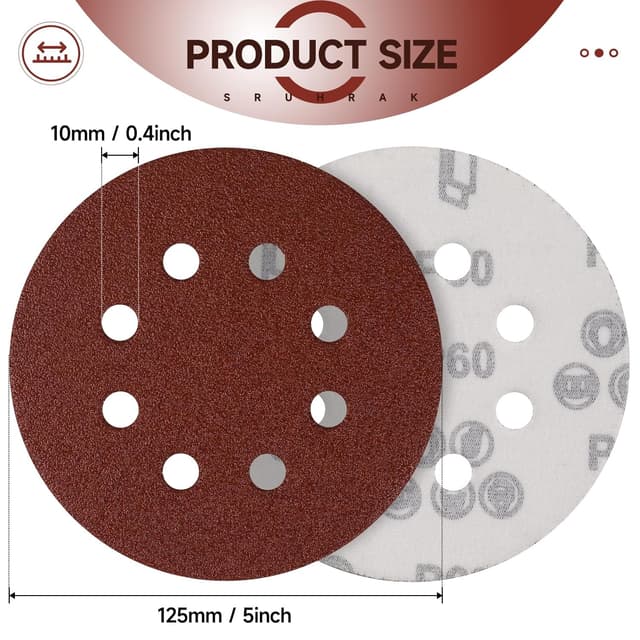 Detalle 2 de Schleifscheiben-Set für Exzenterschleifer 80 Stück