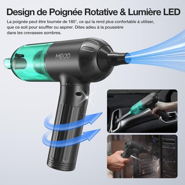 Thumbnail 6 de MECO ELEVERDE 4 en 1 18KPA Aspirateur voiture