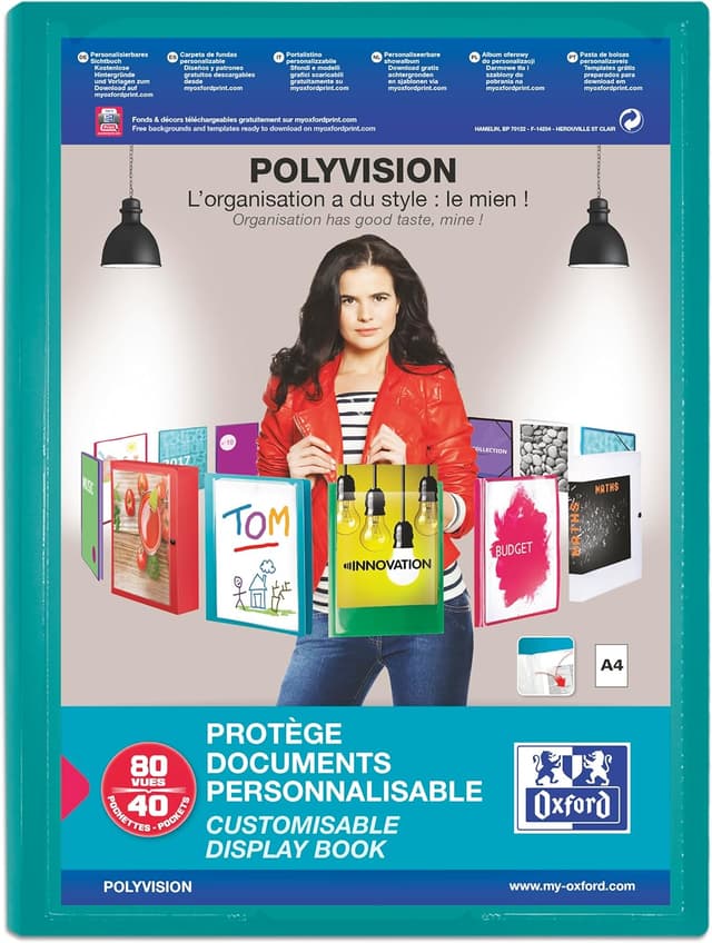 Detalle 2 de Oxford Porte-vues Polyvision A4 80 vues
