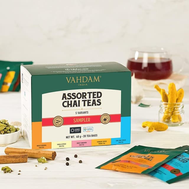 Thumbnail 4 de VAHDAM Té Chai Surtido para Regalo ☕️ (5 Sabores, 20 Bolsitas)