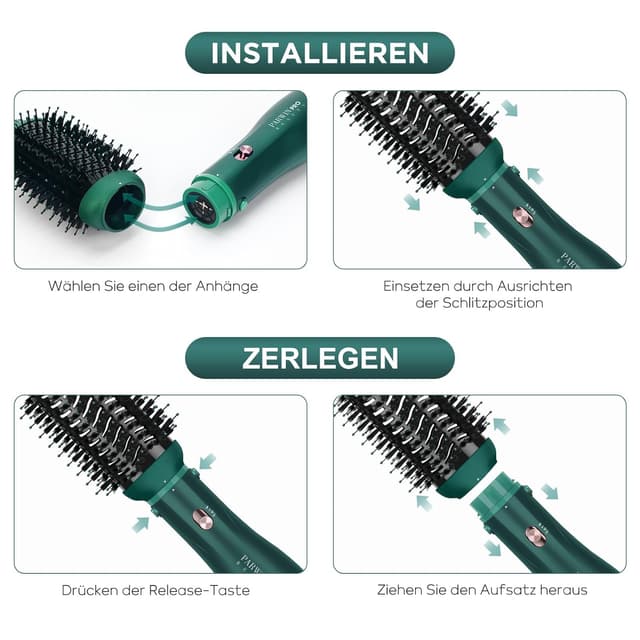 Thumbnail 2 de PARWIN PRO BEAUTY 4‑in‑1 Warmluftbürste