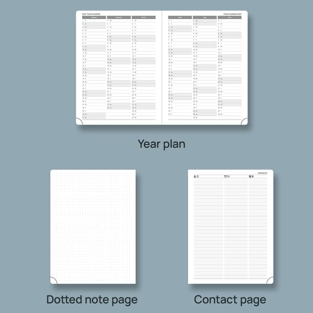 Thumbnail 4 de POPRUN A5 Diary 2026 weekly planner 22×16.5 cm 📔