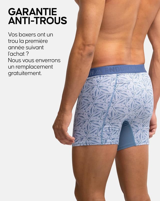 Detalle de DANISH ENDURANCE Boxers de course anti-frottements pour hommes (lot de 3) : pernera normale ou longue