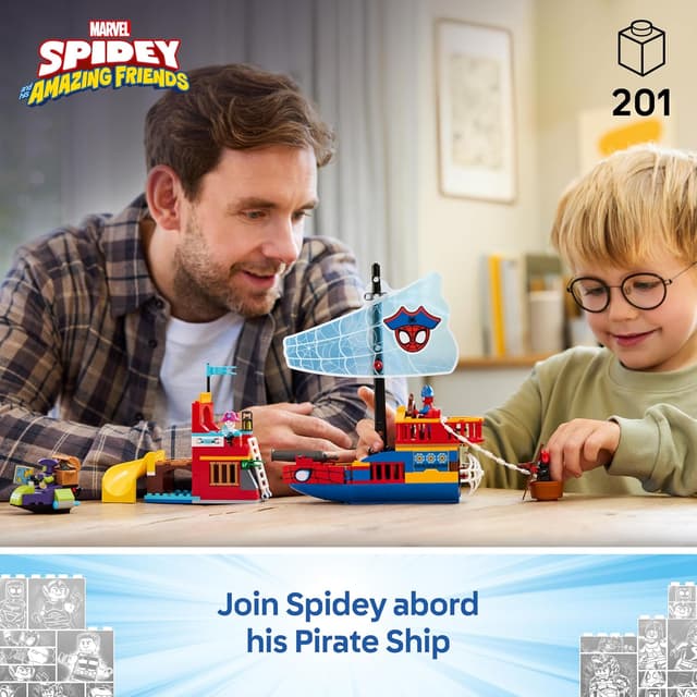 Detalle 2 de LEGO Marvel Team Spidey Pirate Ship (11208) with 2 boats and 4 minifigures