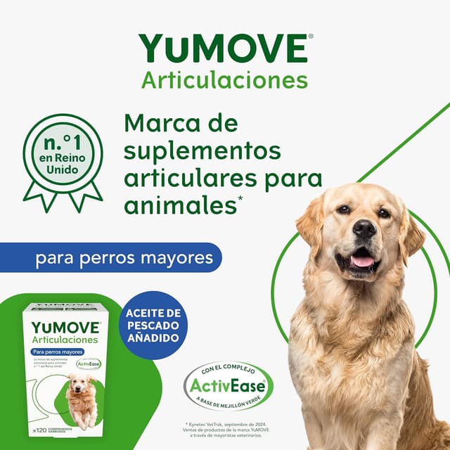 Detalle 2 de YuMOVE Condroprotector para perros mayores 120 comprimidos