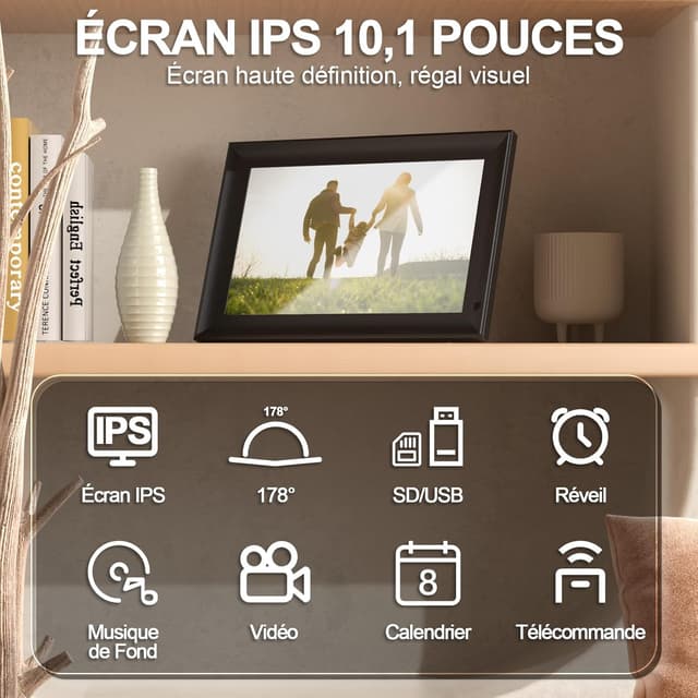 Thumbnail 1 de OBVHNUA 10,1" Cadre Photo Numérique 1280 x 800