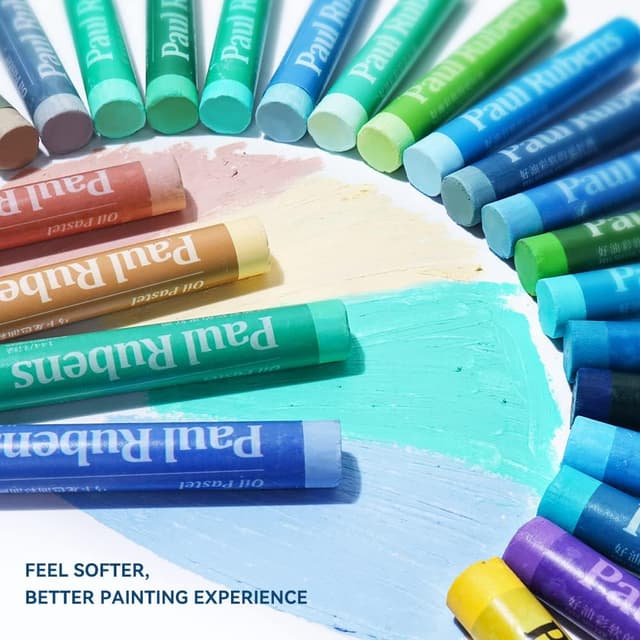 Detalle de Paul Rubens Ölpastellkreide-Set mit 72 Landschaftsfarben – weiche Pastellkreiden zum Skizzieren, Malen & Dekorieren