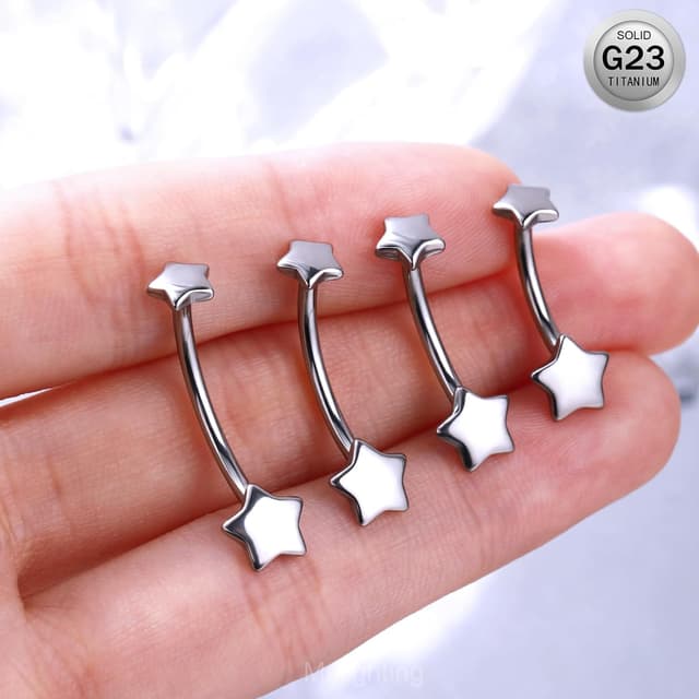 Thumbnail 3 de Melighting piercing ombelico titanio Stella