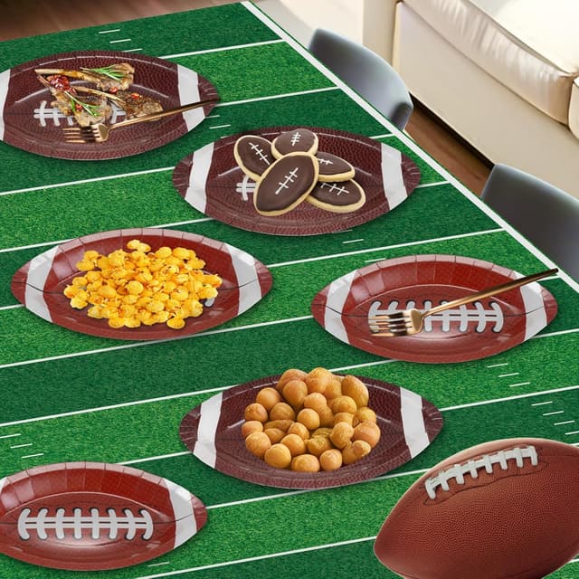 Thumbnail 4 de Football Plates 24-Pack 9.4x6.2 inch 🏈