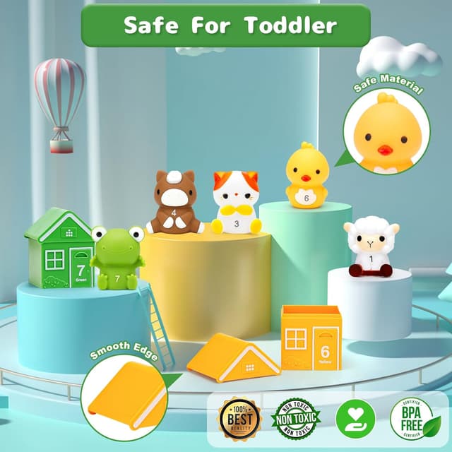 Thumbnail 4 de HappyGoLucky toddler farm animal toys for ages 1–4