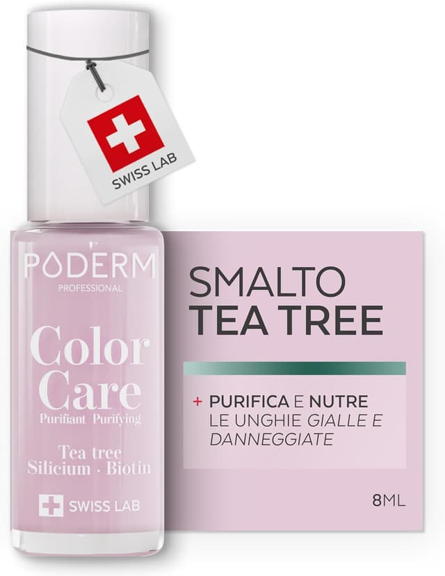 Detalle de PODERM Smalto antimicotico per unghie Rosa Baby 8 ml: con Tea Tree, silicio e biotina