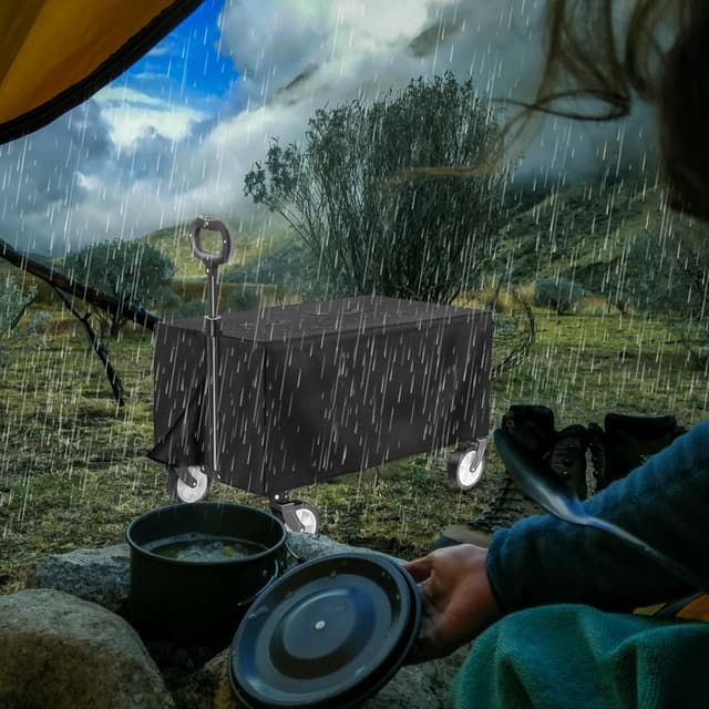 Thumbnail 6 de HOFTME carrello pieghevole su ruote con copertura impermeabile, capacità 100 kg