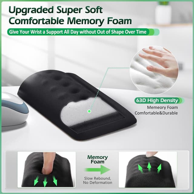 Thumbnail 2 de Gimars Poggiapolsi Tastiera Memory Foam 429x64mm