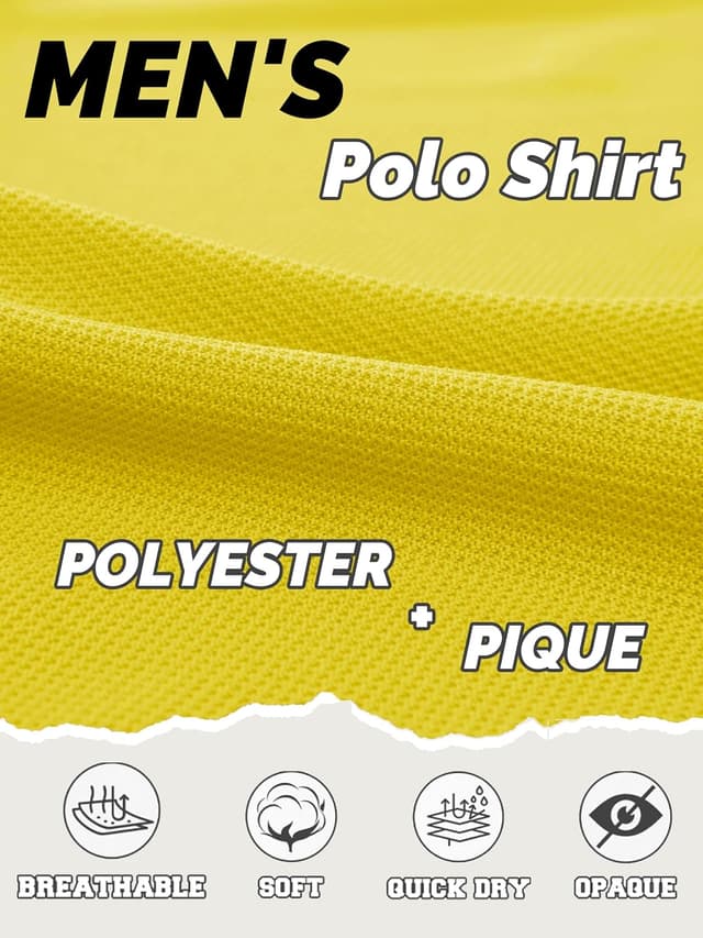 Detalle de KEFITEVD Men’s Outdoor Breathable Polo Shirt – Quick-dry, Short Sleeve Safari Camping Top