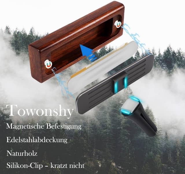 Thumbnail 6 de Towonshy Auto Duft Holzhalterung 2er Set
