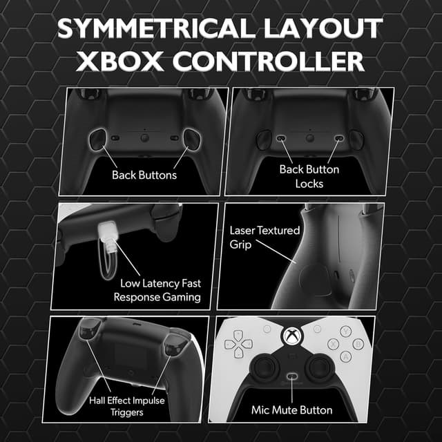 Detalle 2 de Hyperkin The Competitor Wired Controller (Officially Licensed) for Xbox Series X|S, Xbox One & PC — White