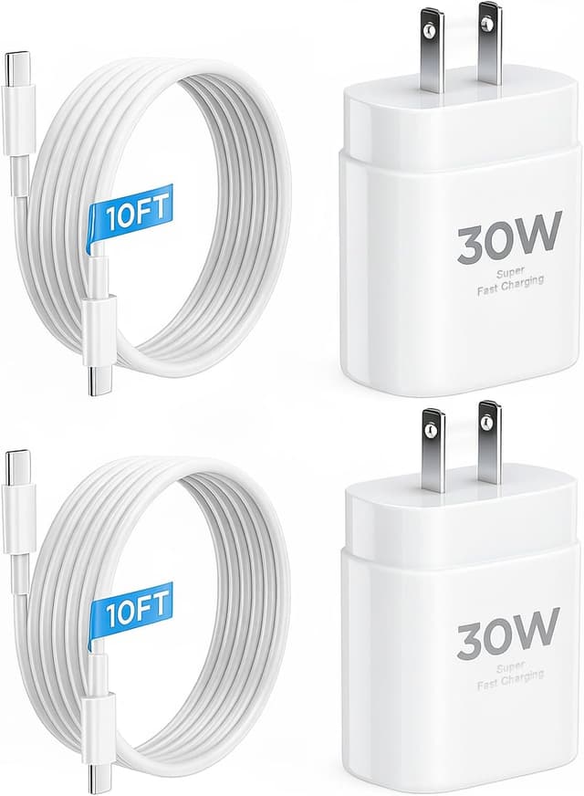 Detalle de Apple iPhone 17 30W Fast Charger with 10ft USB‑C Cable