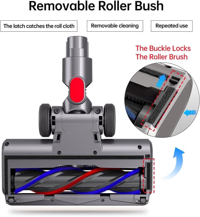 Detalle de KENVOR spazzola compatibile per Dyson V7, V8, V10, V11, V15 (LED) per pavimenti duri