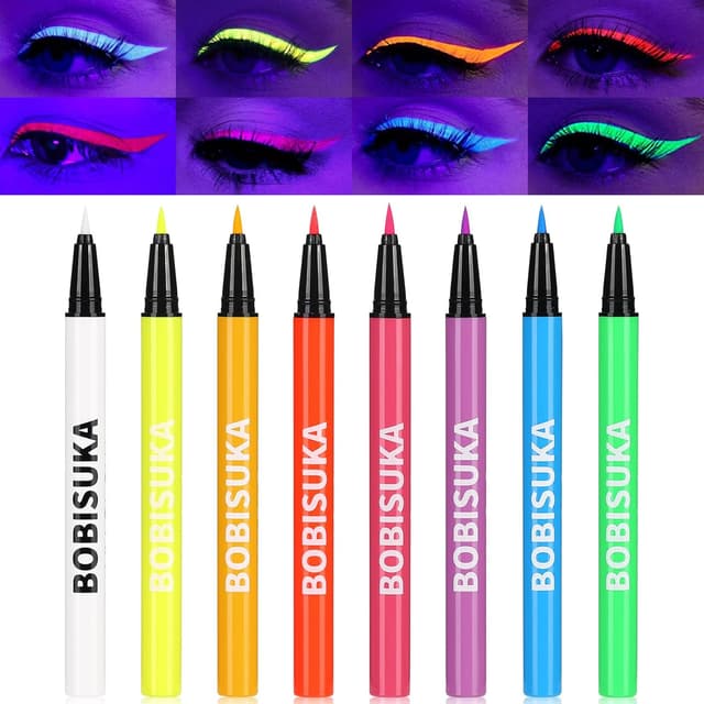 Imagen de BOBISUKA UV Eyeliner Set 8 Farben wasserfester Eyeliner 🎨 en OfertitasTOP