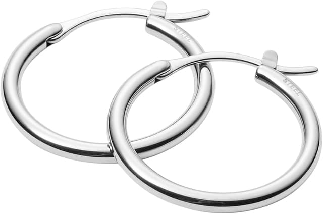 Thumbnail 2 de Fossil JF04743040 Pendientes de aro Ellis, acero inoxidable 💍