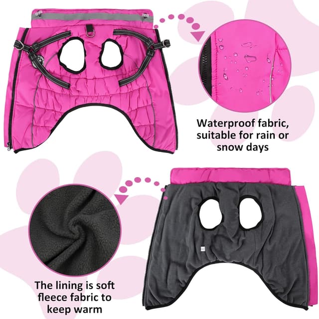 Thumbnail 2 de HezzLuv Hundemantel Winter XXL Rosa