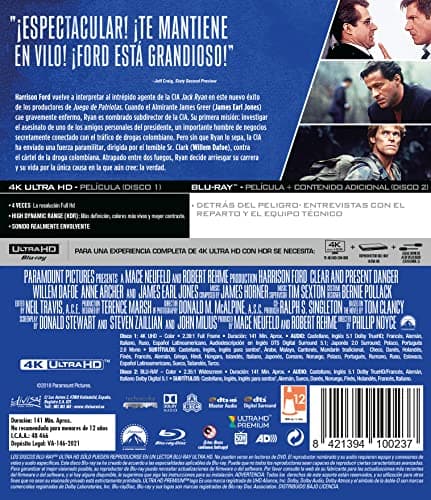 Detalle de Peligro Inminente Blu-ray 4K 📀