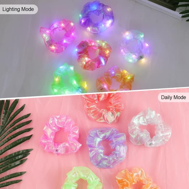 Thumbnail 4 de URAQT Scrunchies LED 6 colori per feste 🎉