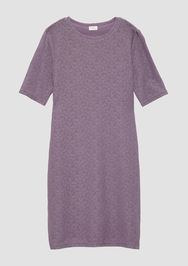 Detalle 2 de s.Oliver Schmal geschnittenes Kleid aus elastischer Spitze mit Rundhalsausschnitt