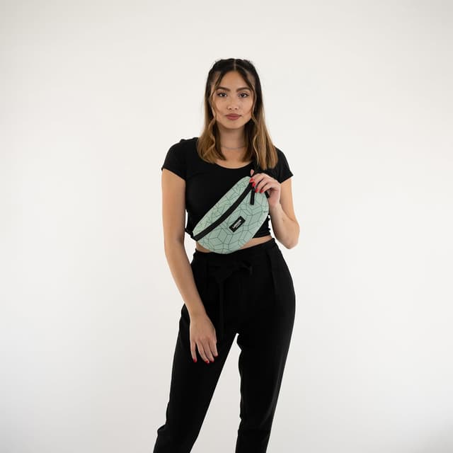 Detalle de Larkson Marsupio Finn verde PET riciclato, cintura/borsa a tracolla da viaggio e sport