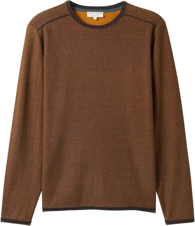 Detalle de TOM TAILOR 1044478 pullover da uomo: jersey maniche lunghe comodo