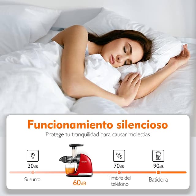 Thumbnail 6 de AMZCHEF Licuadora prensado en frío 🥤 Extractor de zumos y verduras