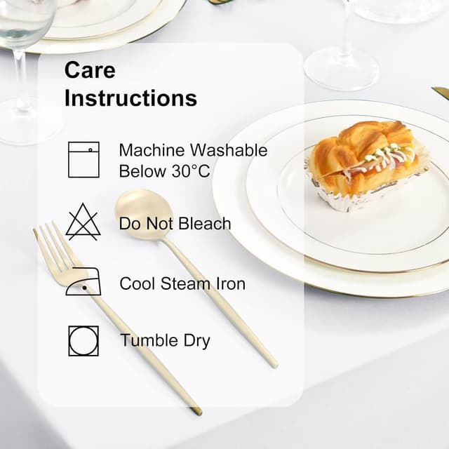 Thumbnail 3 de DWCN Weiß Tischdecke 140x240cm