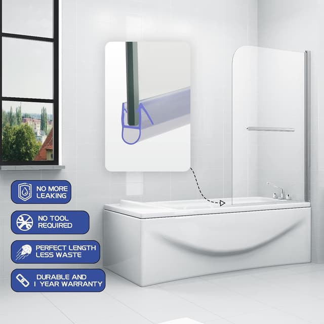 Thumbnail 2 de HNNHOME Seal Strip for 6-8mm Glass 2-Pack