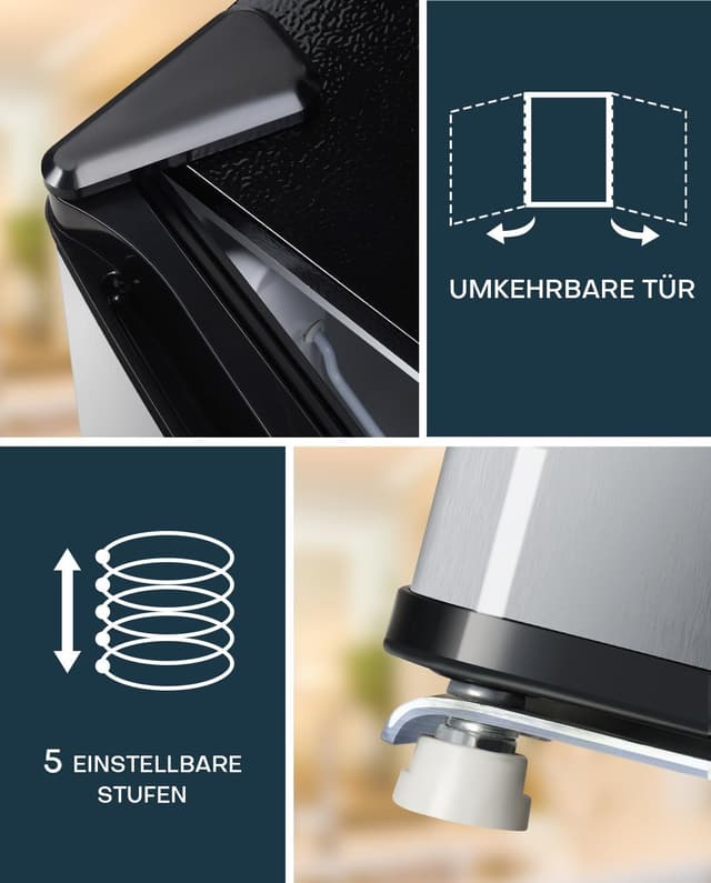 Thumbnail 6 de Upstreman 46L Mini Kühlschrank (FR17) – leise, energiesparend, mit umkehrbarer Tür