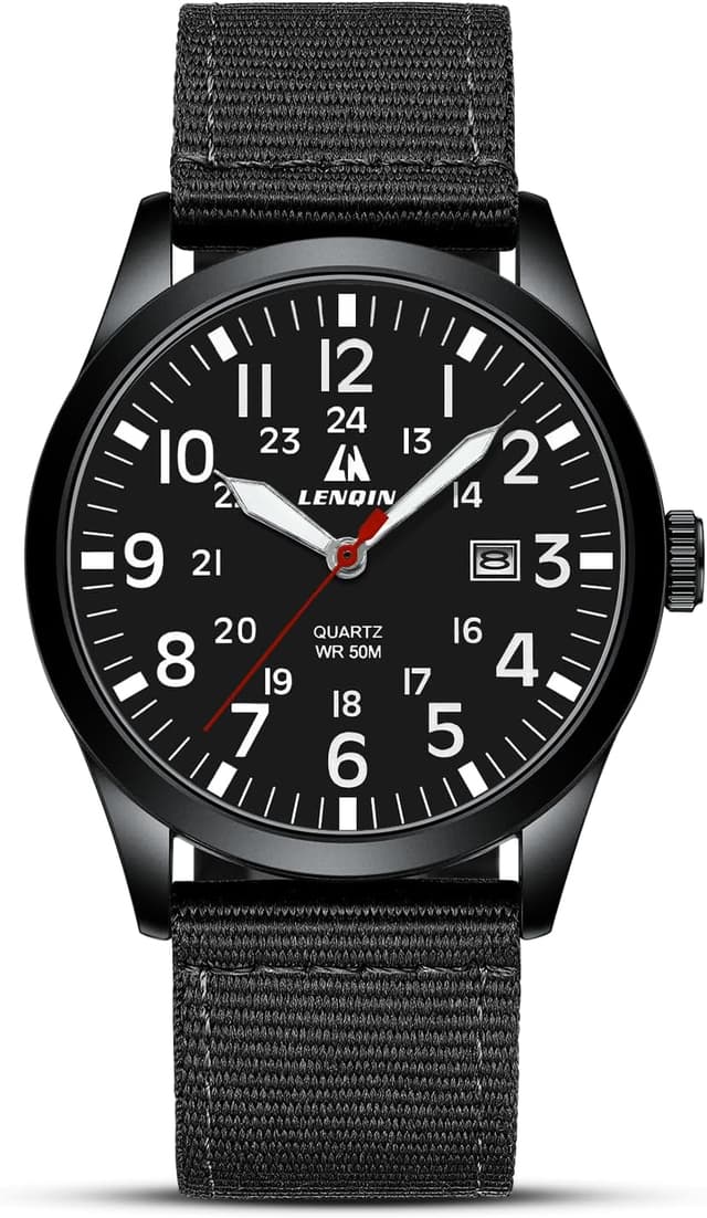 Detalle de LN LENQIN 42 mm Militär Herren Uhr