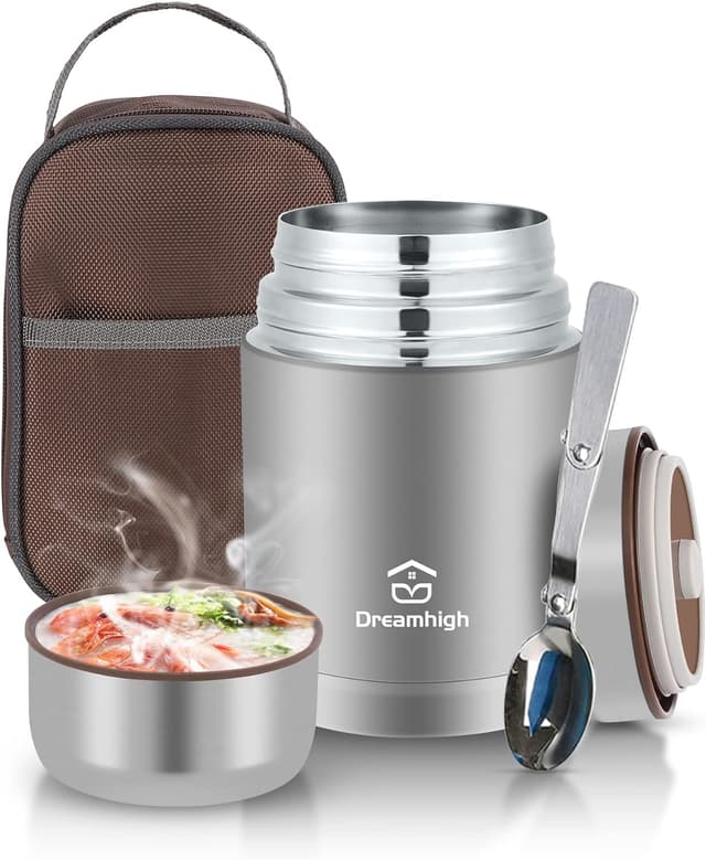 Imagen de Dreamhigh Thermal Food Flask 800ml, 12h hot/cold 🥣 en OfertitasTOP