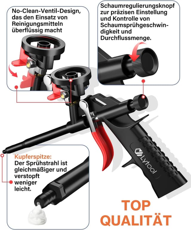 Detalle de PU Schaumpistole Metall Profi Foam Gun