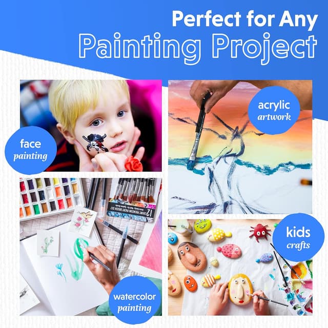 Thumbnail 3 de Crafts 4 All Acrylic Paint Brushes Pack of 18