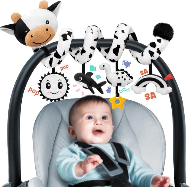 Detalle de Spiral Car Seat Baby Toys High-Contrast 0-6 Months