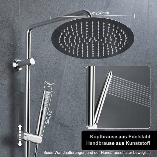 Detalle de Görbach Regendusche Duschset 25 cm D25