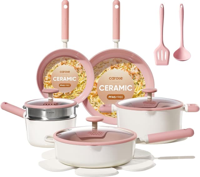 Imagen de CAROTE 15-piece Ceramic Cookware Set nonstick en OfertitasTOP
