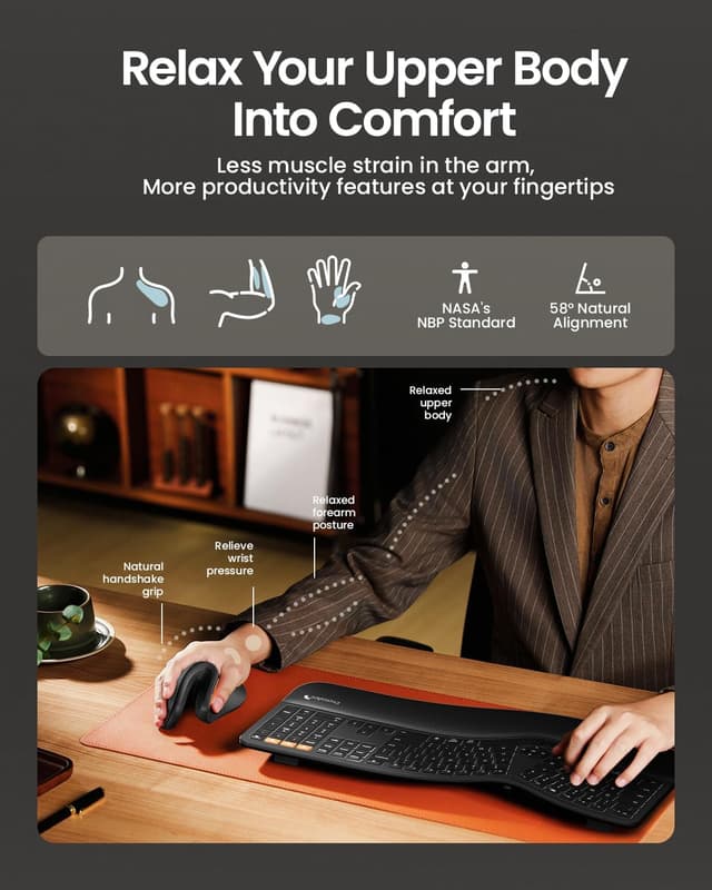 Thumbnail 4 de ProtoArc EM11 NL ergonomic vertical mouse 3 DPI 🔘