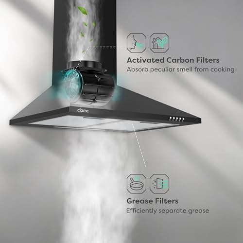 Detalle de CIARRA CBCB6201 campana extractora 60 cm 370m³/h