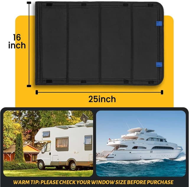 Thumbnail 3 de funomo RV Door Window Shade 25x16