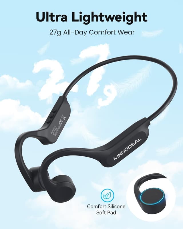 Detalle 2 de Monodeal Bone Conduction Headphones Bluetooth 5.3 for Running