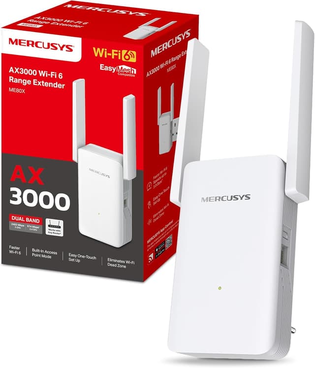 Imagen de Mercusys ME80X AX3000 WiFi 6 Booster en OfertitasTOP